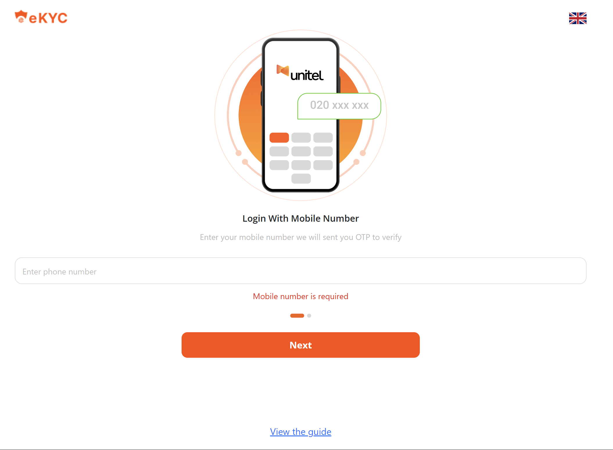 eKYC Solution Interface
